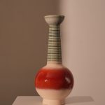 Vase Stoneware Red 21.3x21.3x47cm