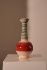 Vase Stoneware Red 21.3x21.3x47cm