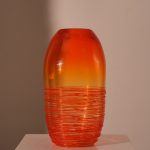 Round Vase Cesto Orange