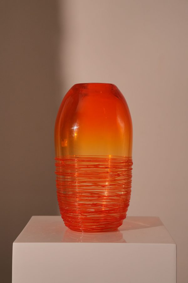 Round Vase Cesto Orange