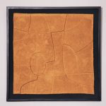 Paper Mache Wall Art with Wooden Frame