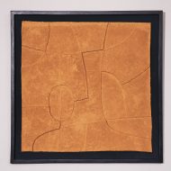 Paper Mache Wall Art with Wooden Frame