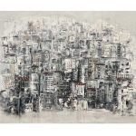 City Shadows  Size: 120x160 cm  Acrylic On Canvas - 2026  1.92 SQM