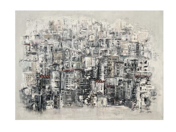 City Shadows  Size: 120x160 cm  Acrylic On Canvas - 2026  1.92 SQM