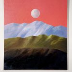 UNDER MOON PEAKS - ACRYLIC AND OIL ON LINEN - Dimensions: 156 x136 cm