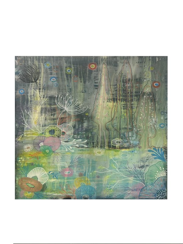 Somewhere beyond the sea Size: 90x90 cm  Acrylic On Canvas  0.81 SQM