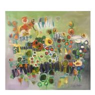 Let us sing  Size: 90x90 cm  Acrylic On Canvas    0.81 SQM